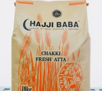 Hajji Baba Chakki Fresh Atta 10kg – 100% Natural Whole Wheat Flour | Halal Certified | Freshly Milled in Japan