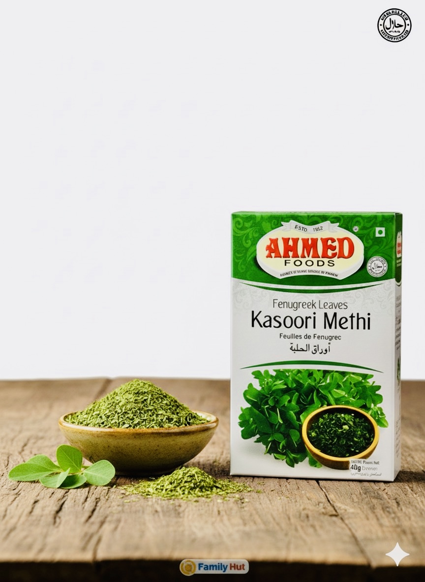 Ahmed Foods Kasuri Methi 40g - Premium Dried Fenugreek Leaves (Halal Certified & Delivered in Japan)