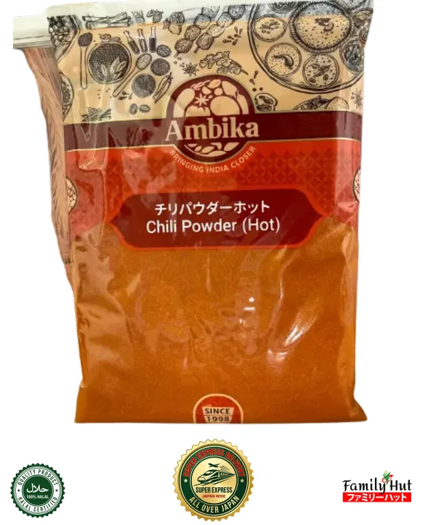 Ambika Chili Powder Hot - Premium Indian Red Chilli Powder for Authentic Spicy Cookin Ambika Chili Powder Hot - Premium Indian Red Chilli Powder for Authentic Spicy Cookin