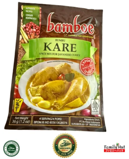 Bamboe Bumbu Kare Javanese Curry Spice Mix 36g Hala
